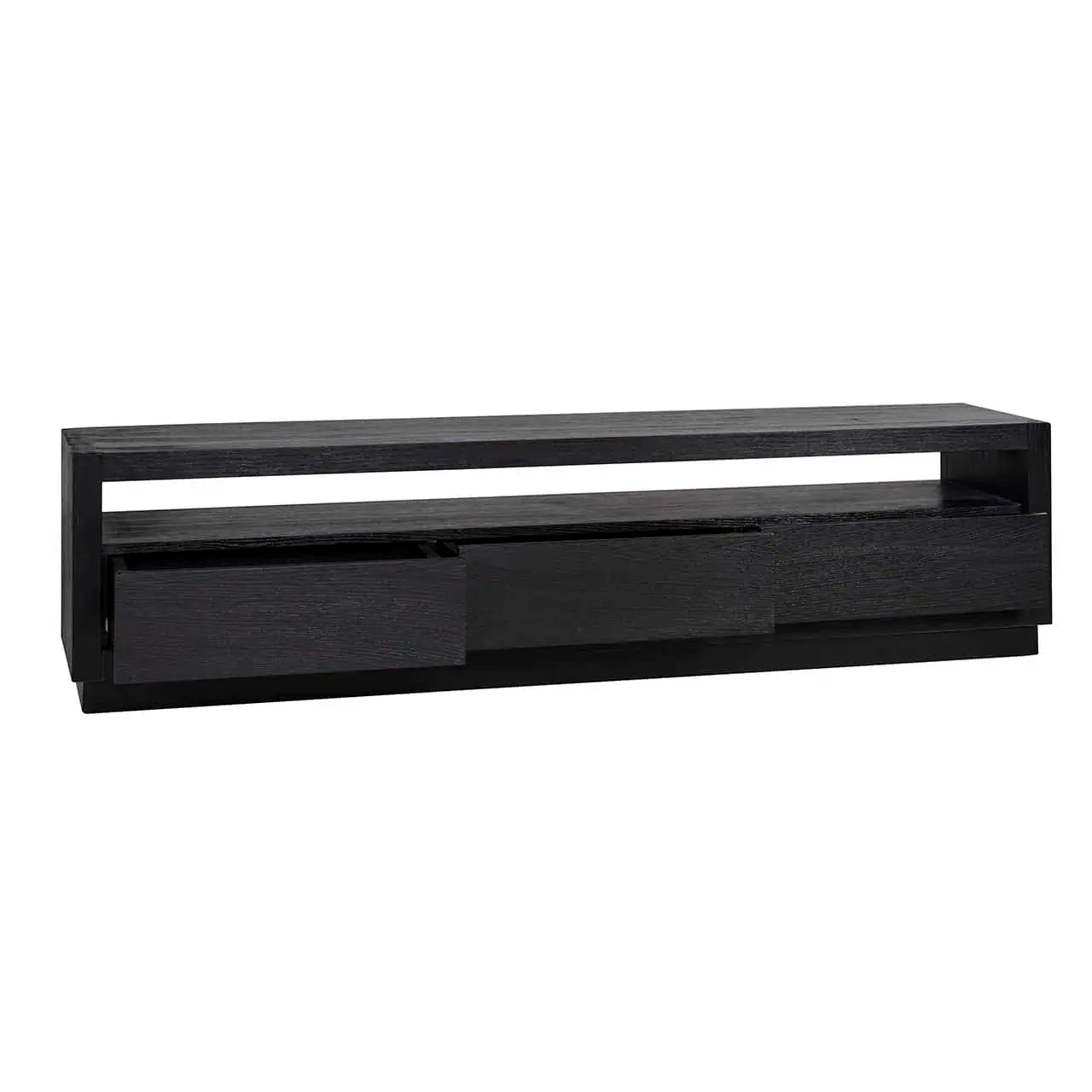 TV skapītis Oakura ar 3 atvilktnēm Richmond Interiors 45/185/40 cm melns - N1 Home