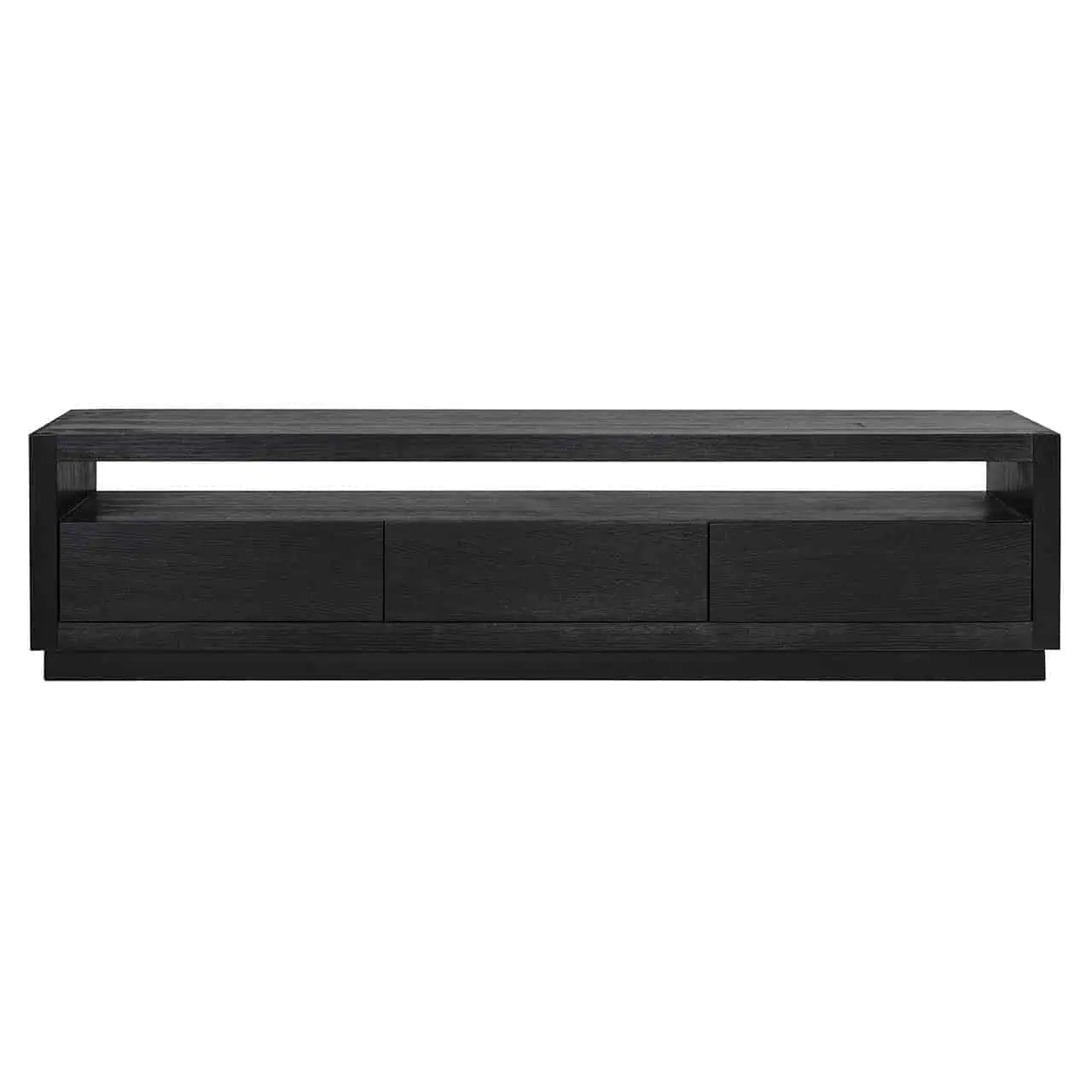 TV skapītis Oakura ar 3 atvilktnēm Richmond Interiors 45/185/40 cm melns - N1 Home