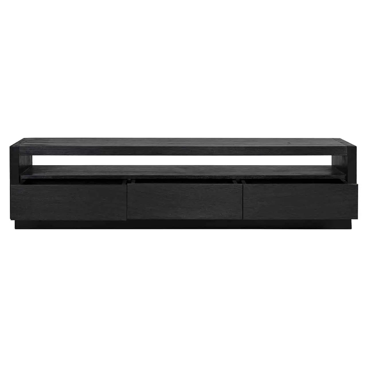 TV skapītis Oakura ar 3 atvilktnēm Richmond Interiors 45/185/40 cm melns - N1 Home