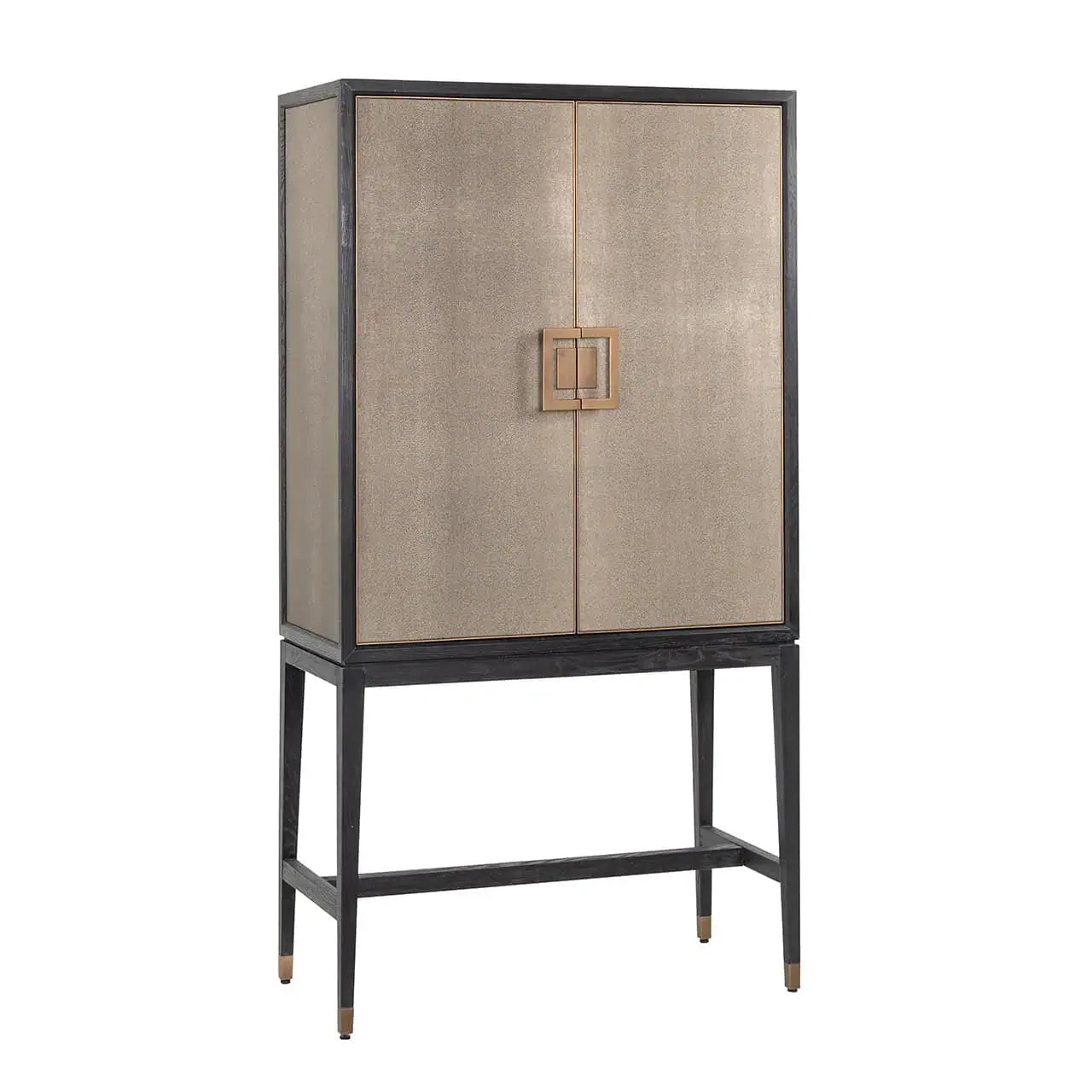 Bāra skapis Bloomville Richmond Interiors 2 durvis 185/97/45 cm zelta krāsā - N1 Home