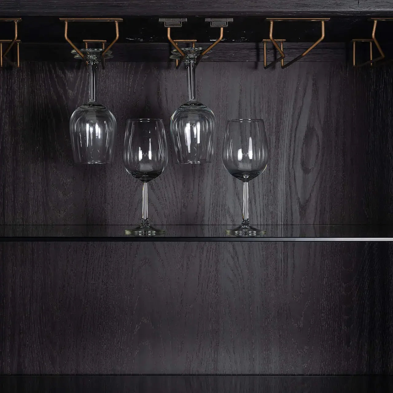 Bāra skapis Bloomville Richmond Interiors 2 durvis 185/97/45 cm zelta krāsā - N1 Home