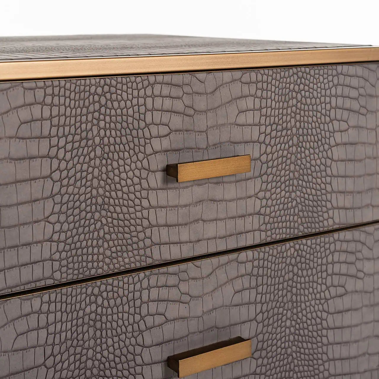 Naktsskapītis Classio ar 3 atvilktnēm Richmond Interiors 61/50/50 cm birstēts zelts - N1 Home