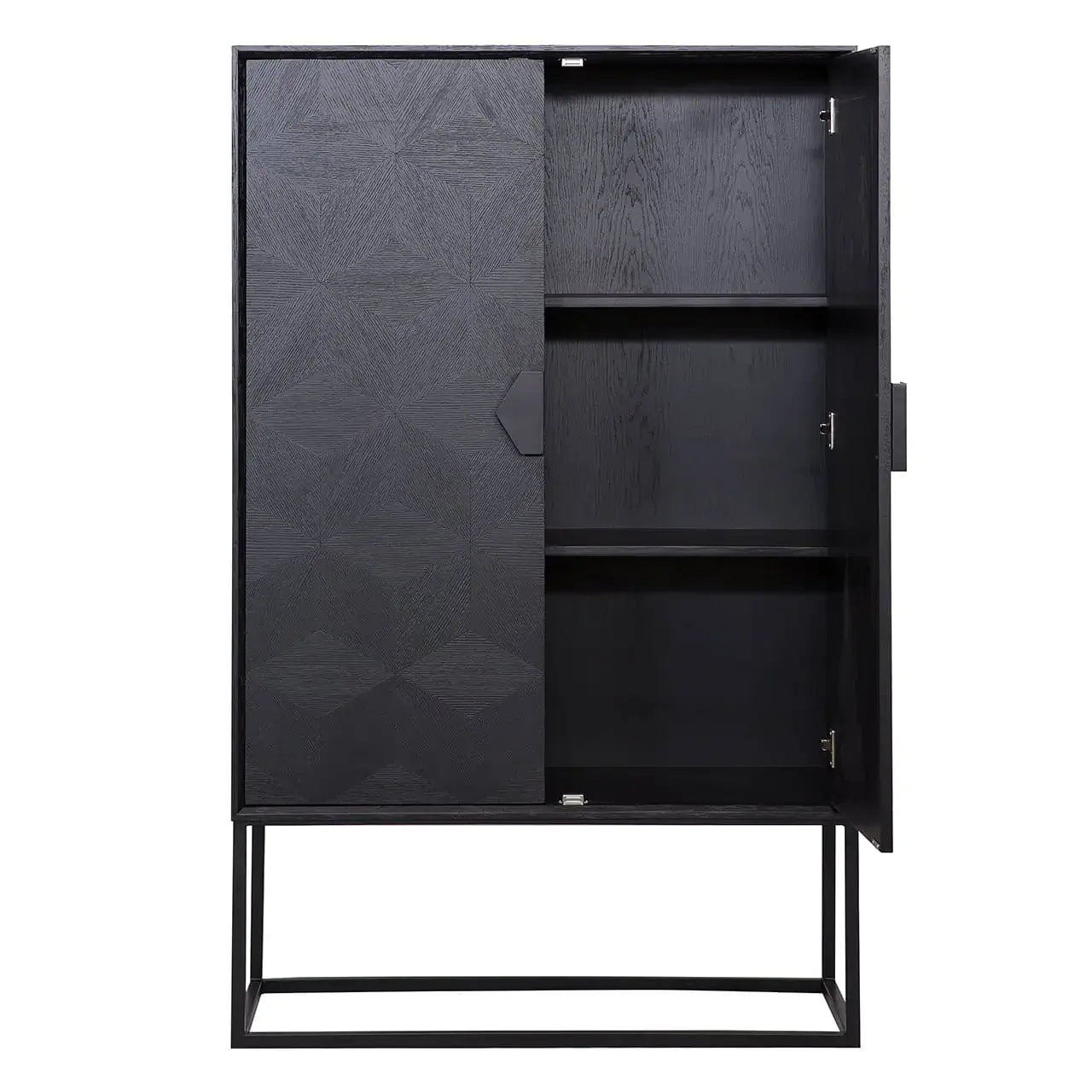 Skapis Blax ar 2 durvīm Richmond Interiors 175/110/52 cm melns - N1 Home