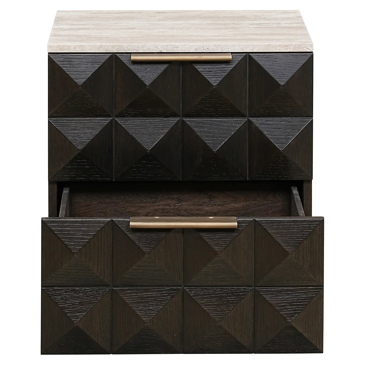 Naktsskapītis Claremont ar 2 atvilktnēm Richmond Interiors 62/53/44 cm brūns - N1 Home
