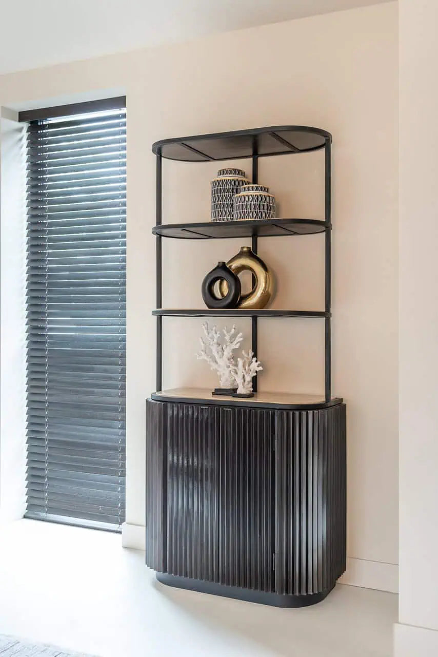 Skapis Hampton 2 durvis 2 plaukti Richmond Interiors tumši brūns - N1 Home