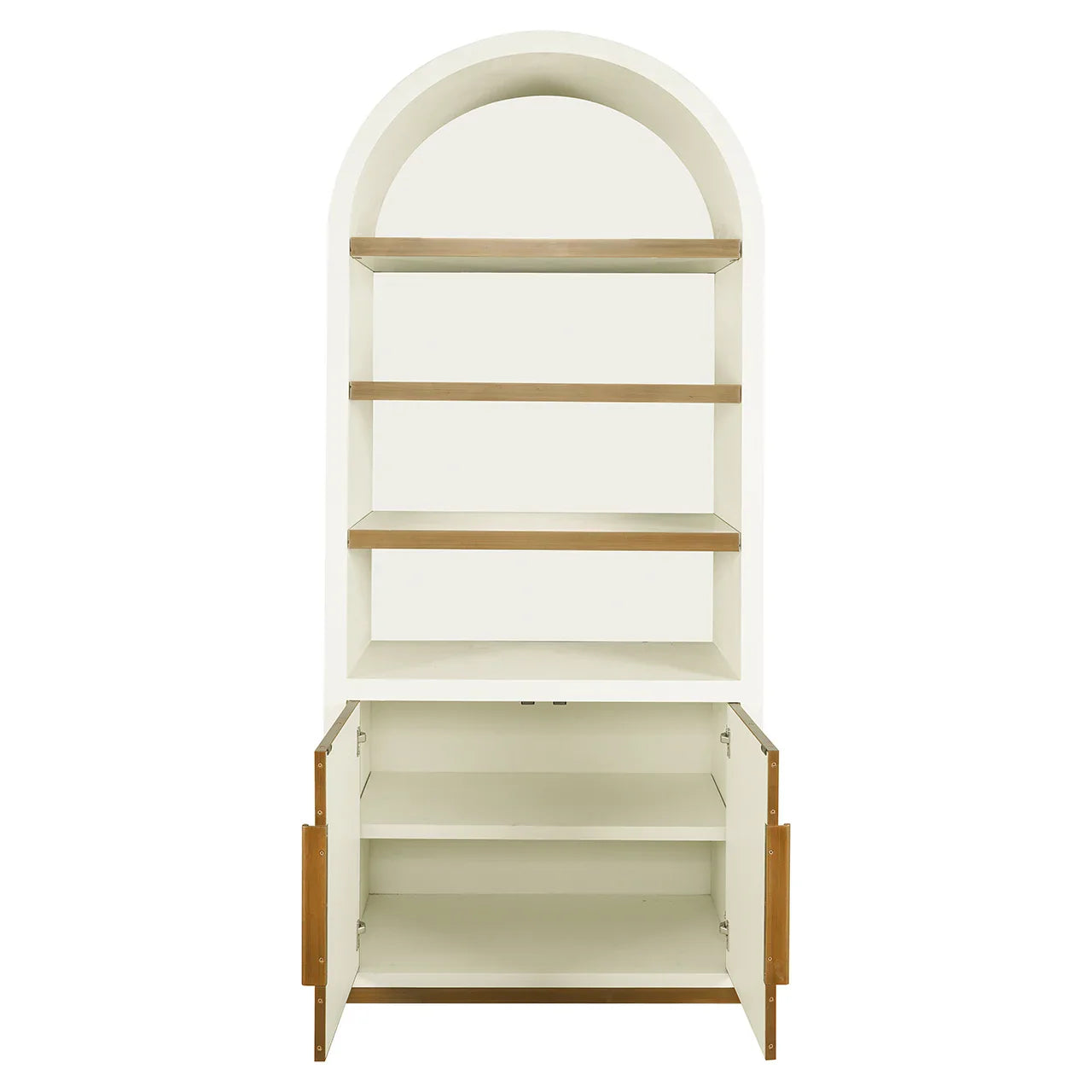 Vitrīna Tivoli ar arkveida virsmu, 2 durvīm, 3 plauktiem Richmond Interiors 210/90/45 cm balts - N1 Home
