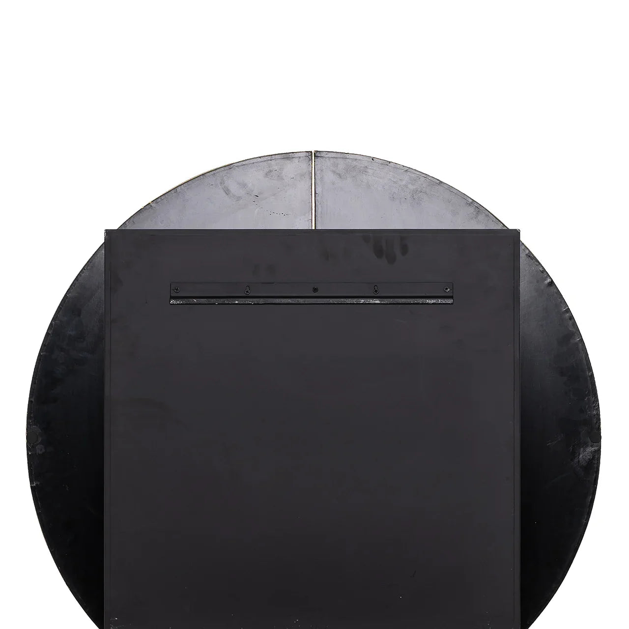Sienas skapis Bowie ar 2 durvīm Richmond Interiors 90/90/32 cm melns/zelts - N1 Home