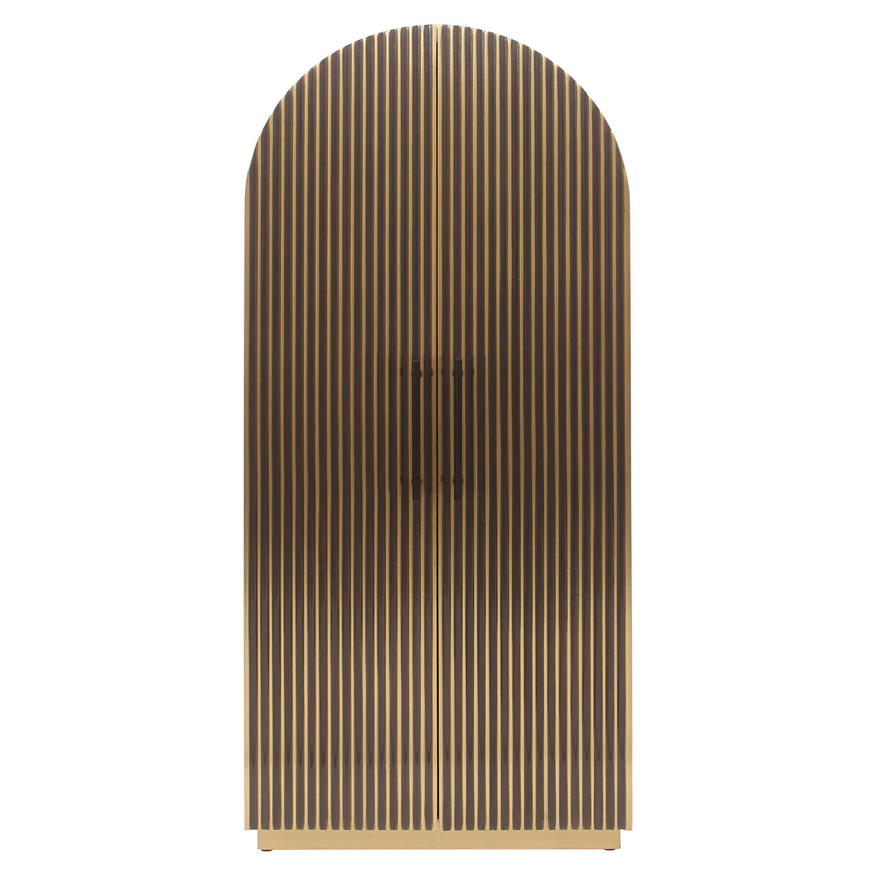 Skapis Les Arcs ar 2 durvīm Richmond Interiors 181/80/46 cm birstēts zelts - N1 Home