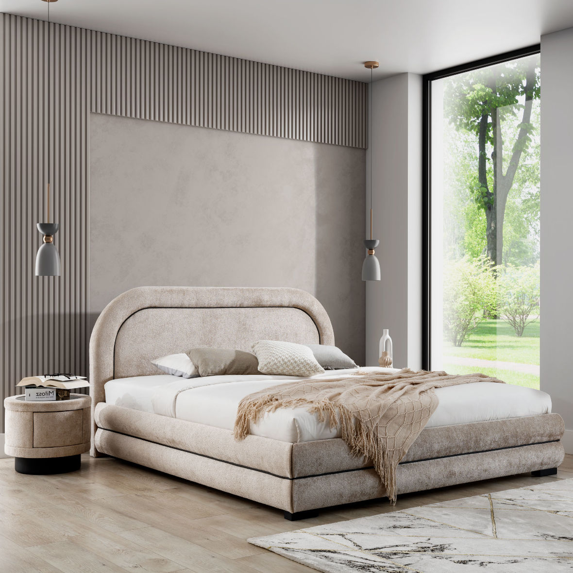 Gulta NEL 2 bez konteinera 140/160/180 x 200cm krēms - N1 Home