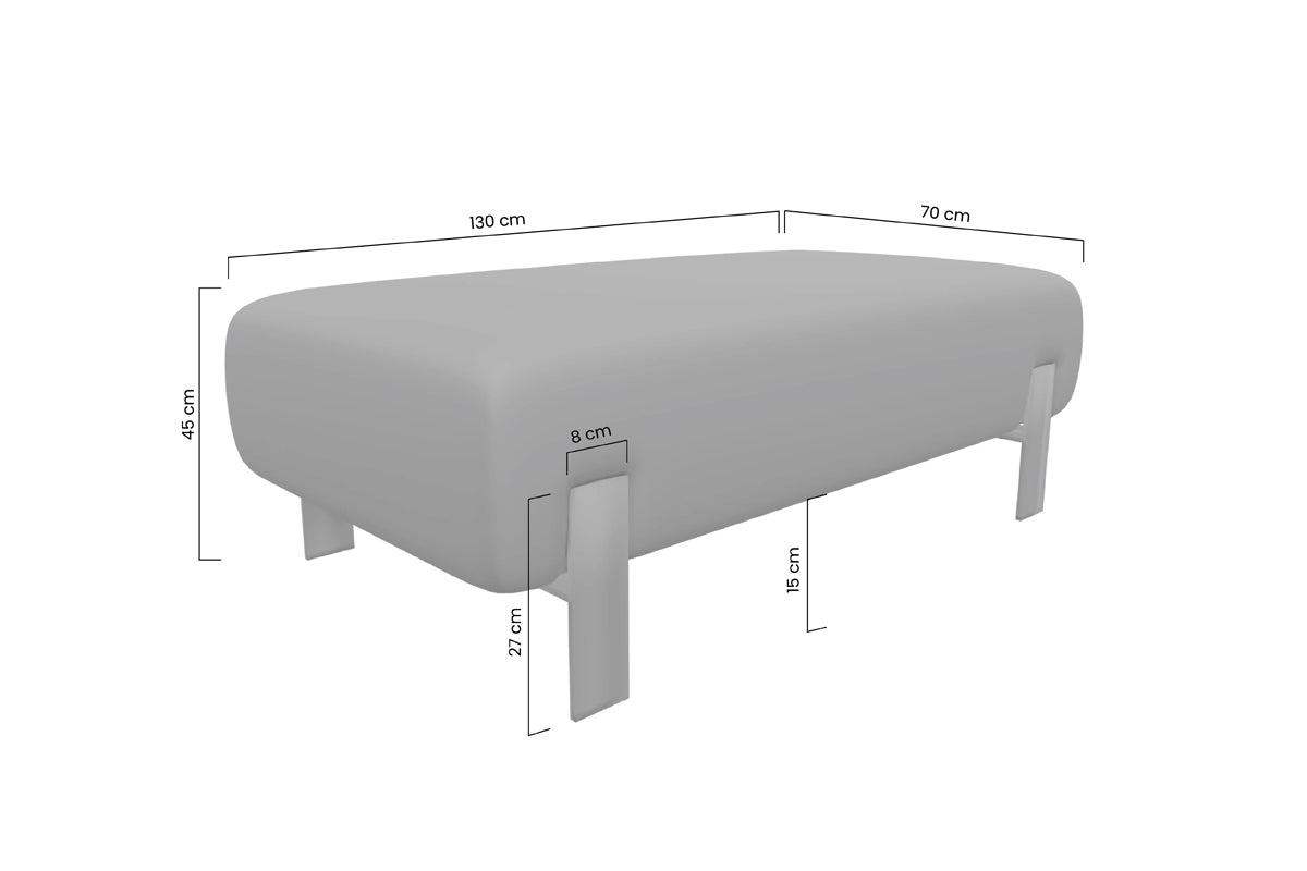 Pufs VECA XL 130/45/70 cm zils - N1 Home