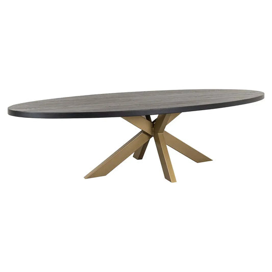 Ēdamgalds Watson Richmond Interiors 235/110, 300/120 cm melns/zelts - N1 Home
