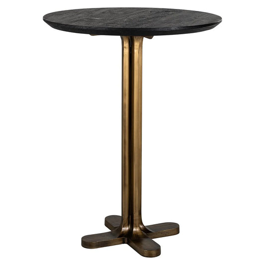 Bāra galds Revelin Richmond Interiors 106/81/81 cm melns/zelts
