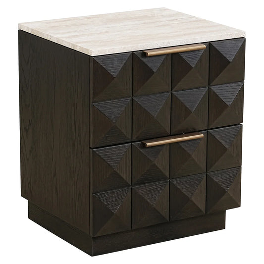 Naktsskapītis Claremont ar 2 atvilktnēm Richmond Interiors 62/53/44 cm brūns - N1 Home
