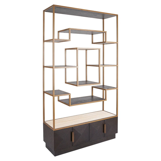 Vitrīnas skapis Claremont Richmond Interiors 220/120/40 cm brūns - N1 Home