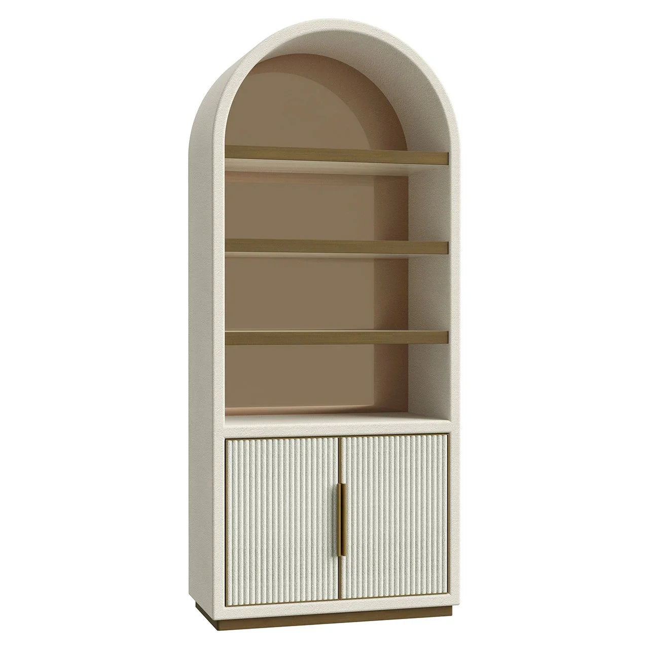 Vitrīna Tivoli ar arkveida virsmu, 2 durvīm, 3 plauktiem Richmond Interiors 210/90/45 cm balts - N1 Home