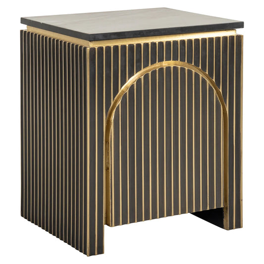 Naktsskapītis Les Arcs ar 1 durvīm Richmond Interiors 60/50/43 cm birstēts zelts - N1 Home