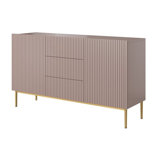 Kumode AUSTIN zelta kājas 150/85/45 antik rozā
