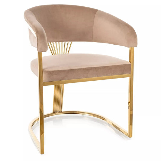 Krēsls Crons 77/57/46 cm bēšs/zelts - N1 Home