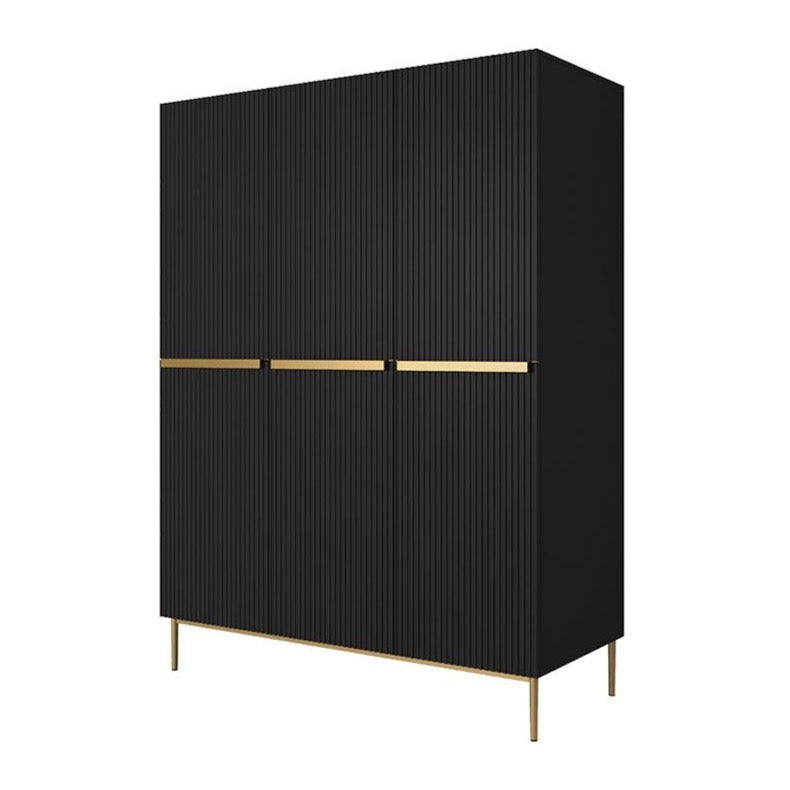 Skapis AUSTIN zelta 150/220/62 melns - N1 Home